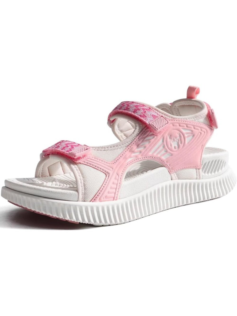 Women's Pink White Walking Sandals Summer Hiking Sport Recovery Cushion Shoes